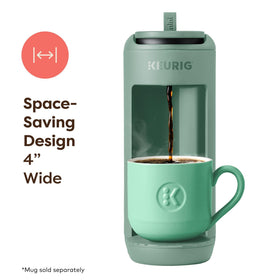 Keurig K-Mini Mate side profile emphasizing slim design for tight spaces