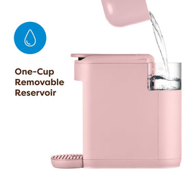 Keurig K-Mini Mate travel mug friendly feature shown for on-the-go cups.
