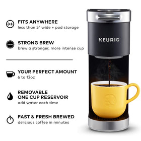 Keurig K-Mini Plus removable water reservoir simplifies refills