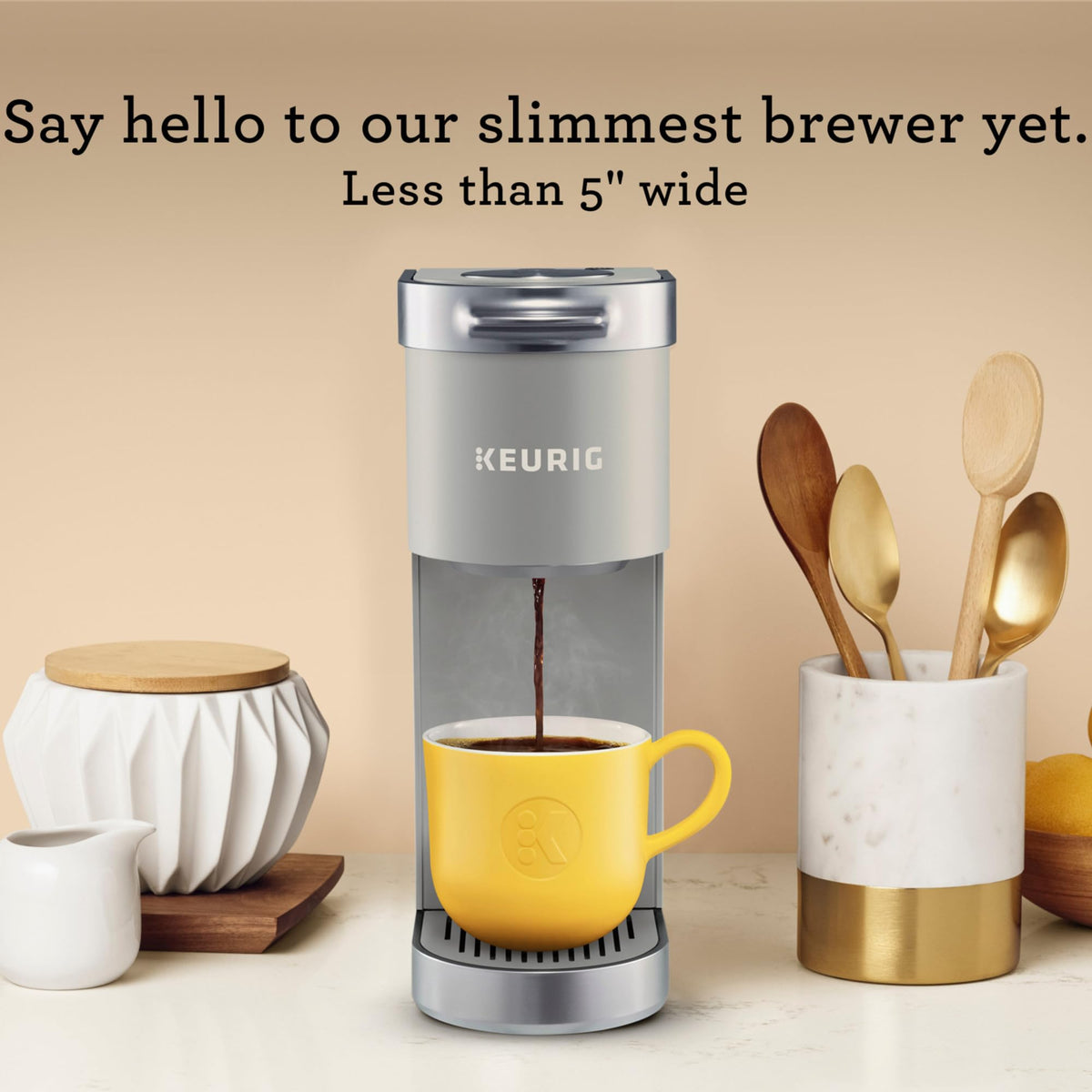 Keurig K-Mini Plus strong brew option for a bolder cup.