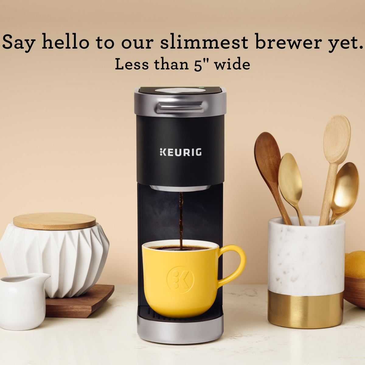 Keurig K-Mini Plus strong brew button for bolder flavor