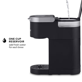 Keurig K-Mini removable drip tray supports travel mugs up to 7 inches tall