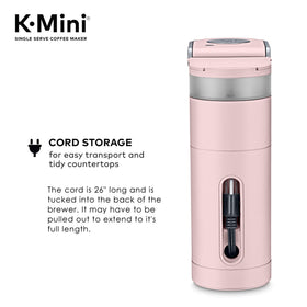 Keurig K-Mini with travel mug compatibility and removable drip tray