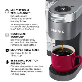 Keurig K-Supreme offers 6-oz to 12-oz options for customization.