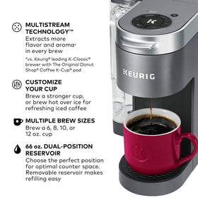 Keurig K-Supreme iced brew for refreshing hot-over-ice coffee.