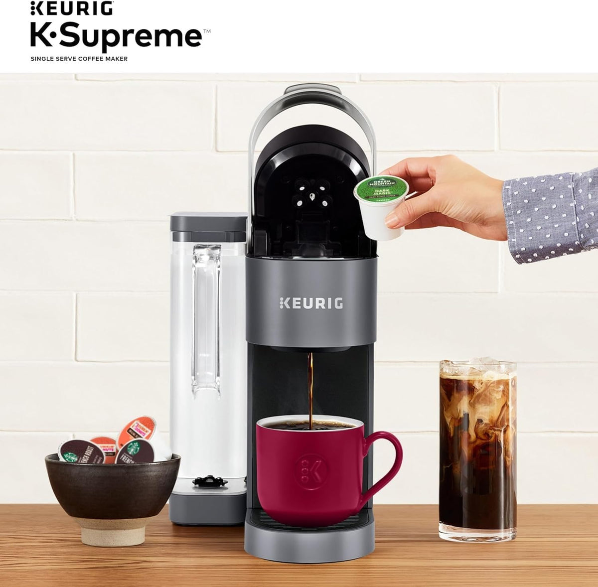 Keurig K-Supreme strong brew for a bolder morning cup.