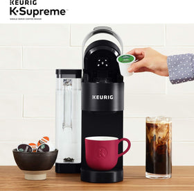 Keurig K-Supreme strong brew option for a bolder morning cup.