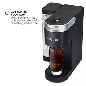 Keurig travel mug friendly design fits up to 7 inches tall.