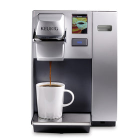 Keurig K155 Office Pro front view in silver, designed for busy office environments