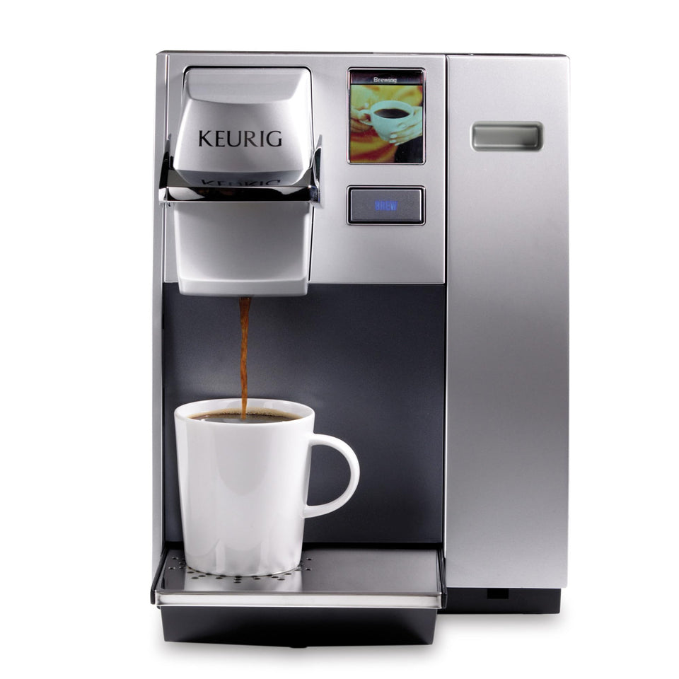 Keurig K155 Office Pro front view in silver, designed for busy office environments