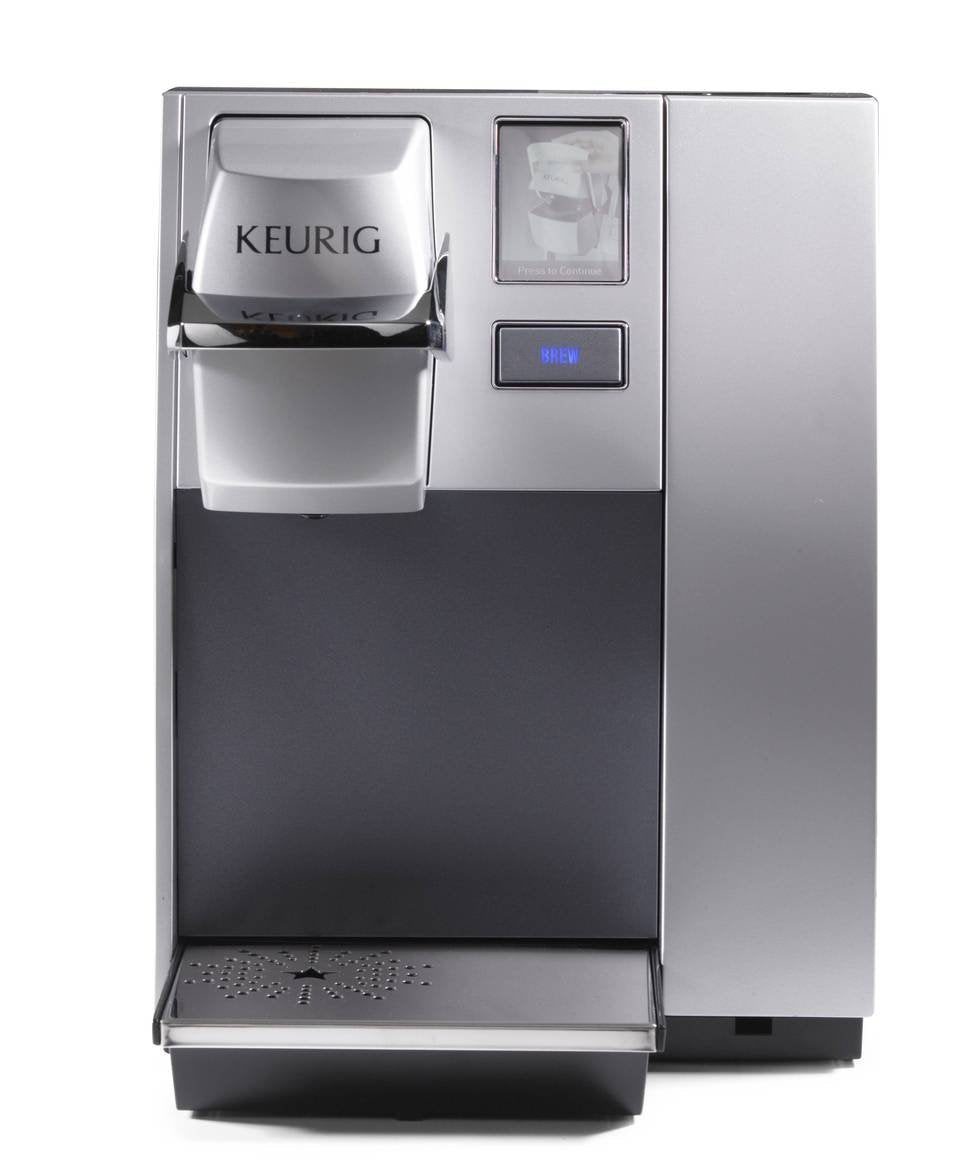 Keurig K155 Office Pro 90 oz reservoir allows multiple cups before refilling