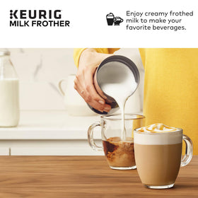 Keurig Milk Frother works with Keurig brewers for versatile beverages