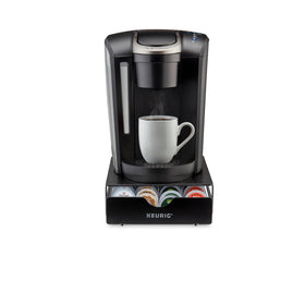 Durable metal construction detail emphasizing sturdy, long-lasting pod storage.