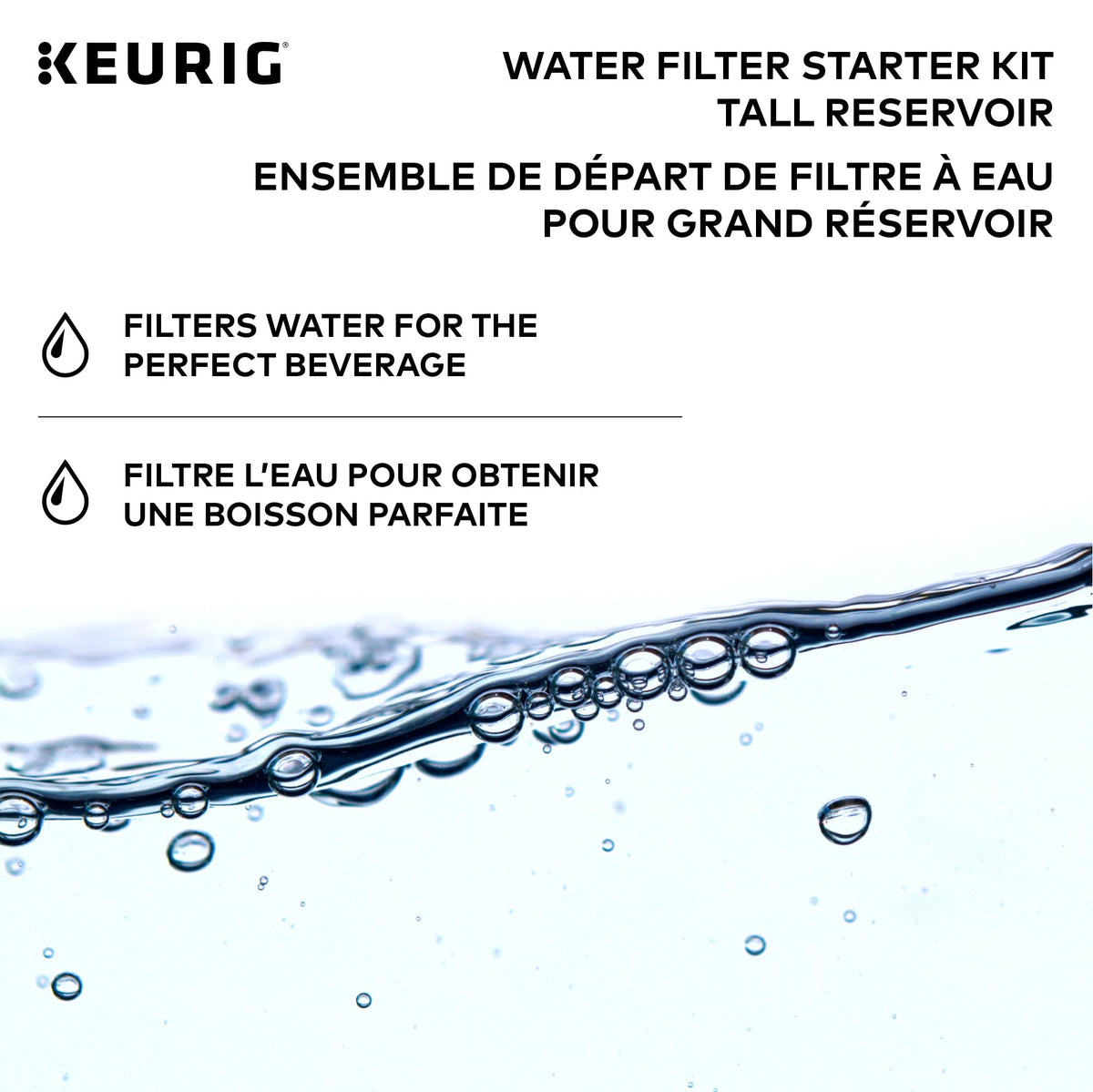 Keurig Tall Handle Water Filter Starter Kit compatibility with Keurig 2.0 brewers.