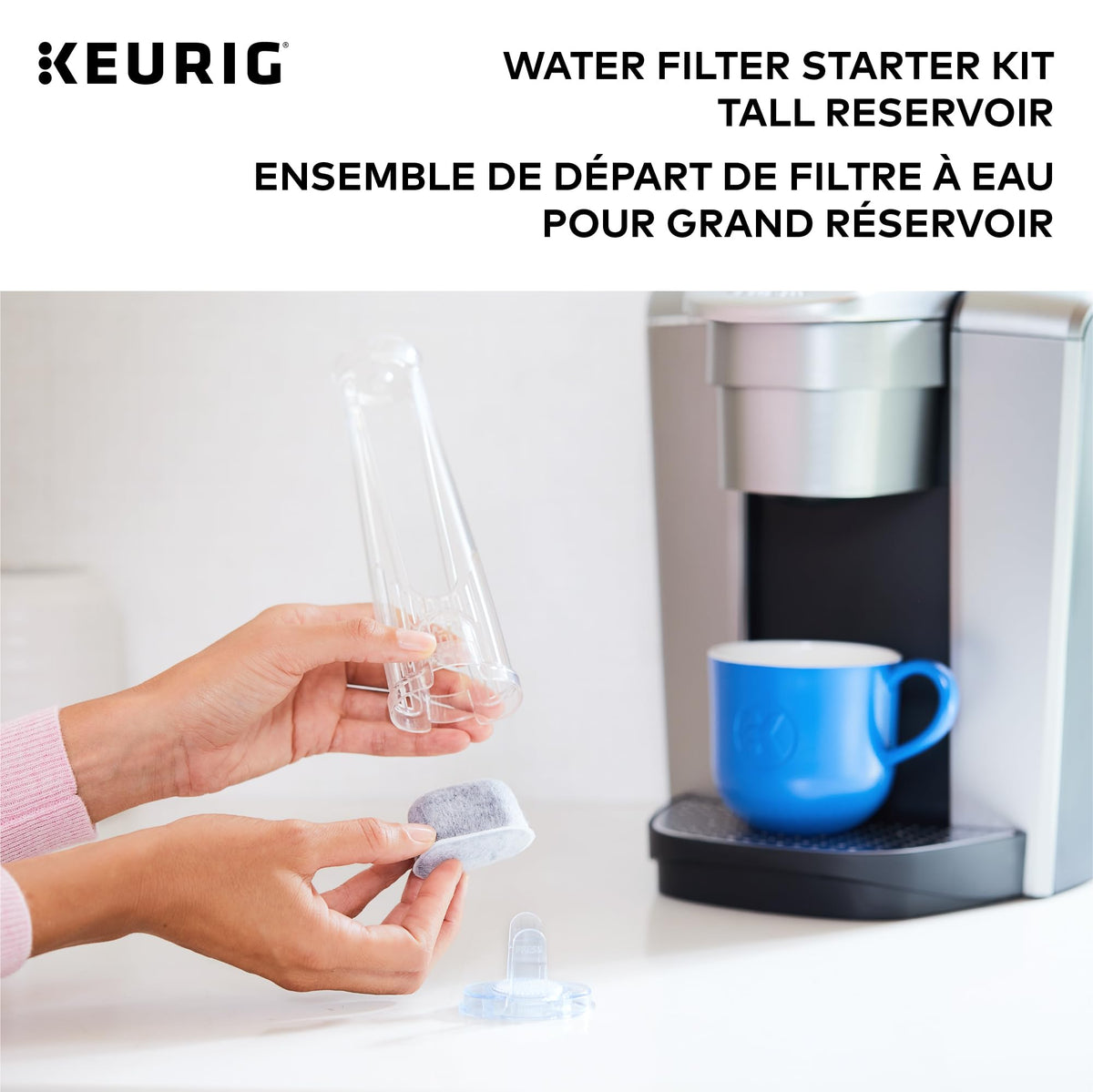 Keurig Tall Handle Water Filter Starter Kit reminder feature helps timely filter changes.