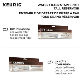 Keurig Tall Handle Water Filter Starter Kit replacement filters ensure refreshed flavor.