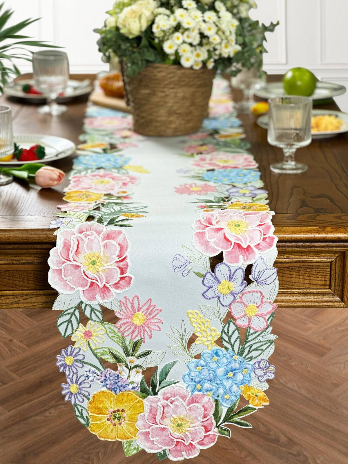 KEVA floral spring table runner packaging makes a gift-ready option