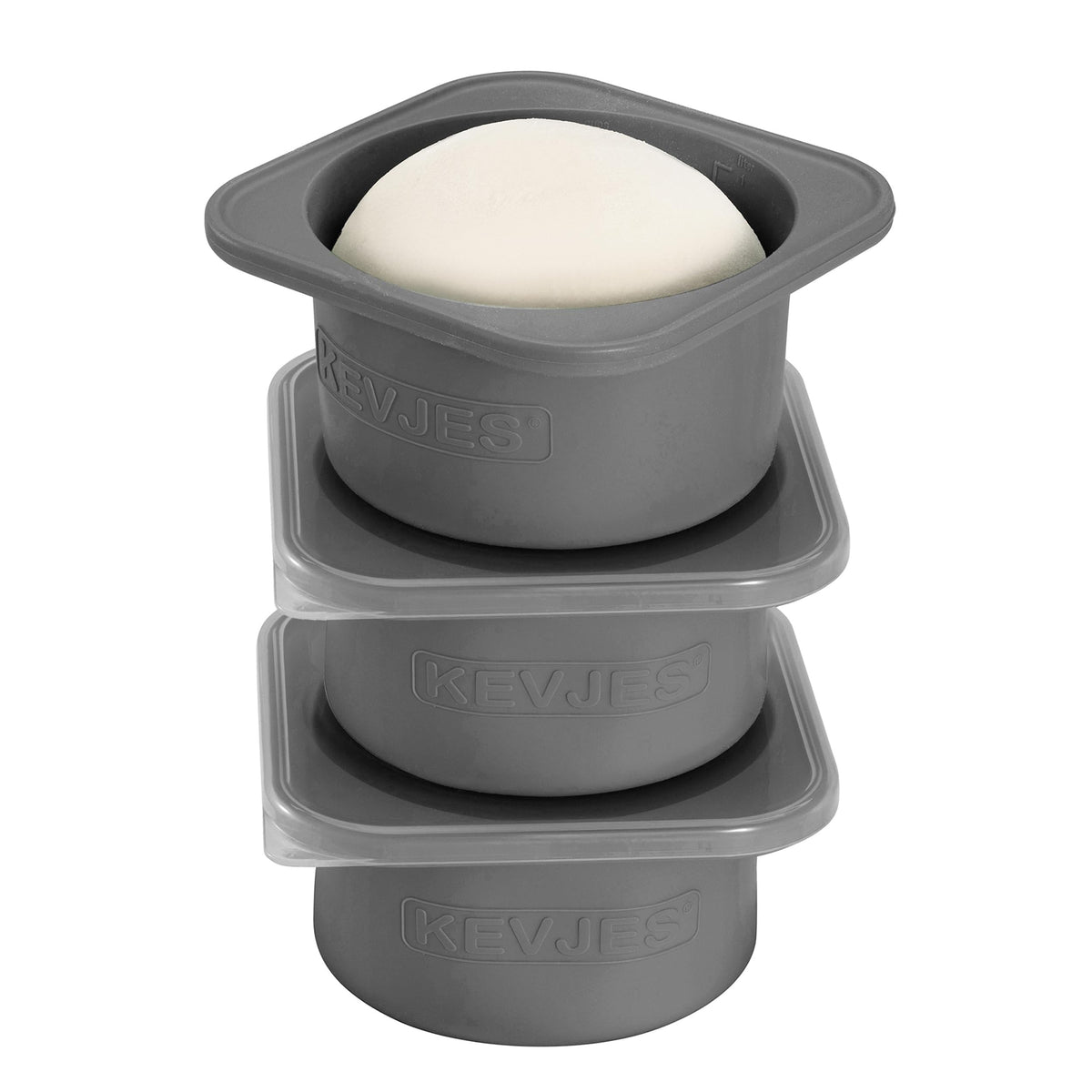 KEVJES PLUS 1000ml dough box stacked for even proofing.