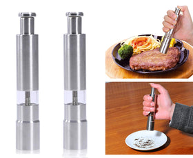 Keweis stainless steel grinders show the durable grinding mechanism up close.