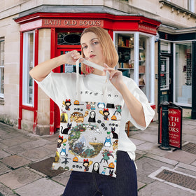 KEYCHIN tote bag side view highlights spacious interior for daily essentials.