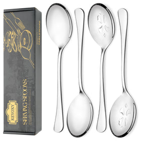 KEYOXY 4-piece spoon set with mirror finish for elegant serving