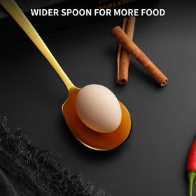 Keyoxy mirror-polished spoons shine on the table during family feasts.