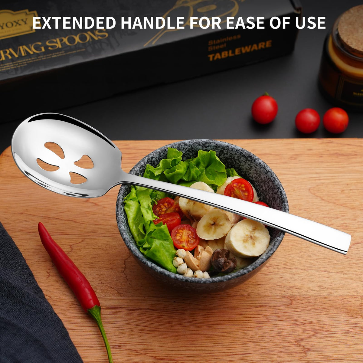 Keyoxy buffet-ready spoons with elegant presentation for gatherings.