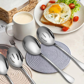 Keyoxy kitchen utensils provide a polished stainless steel look on any table.