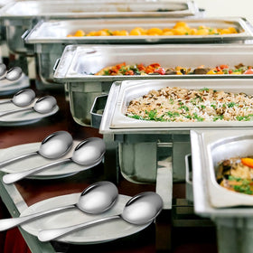KeyOXY buffet spoons with smooth handles for easy serving and clean presentation.