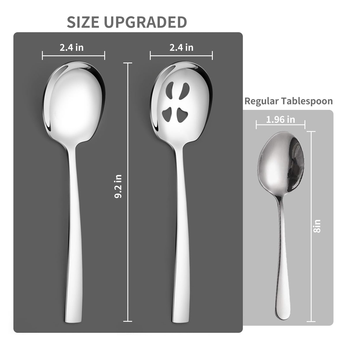 Keyoxy mirror-finish spoons for upscale look during entertaining.