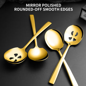 Keyoxy stainless steel spoons are dishwasher safe for quick cleanup after parties.