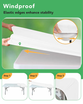 KeyWave underside with elastic band securing the cover for wind resistance outdoors