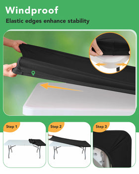 KeyWave windproof underside keeps the cover secure outdoors