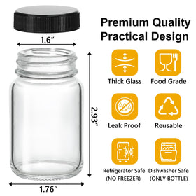 KeyWING compact 2oz glass bottle ideal for ginger shots and juices.
