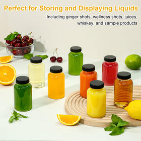 KeyWING dishwasher-safe glass bottles simplify cleaning after juice or syrup use.