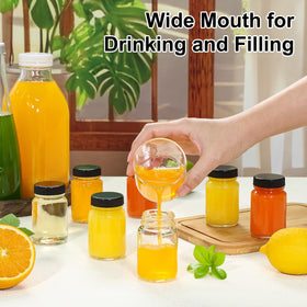 KeyWING dishwasher-safe glass bottles for quick cleanup and reuse.
