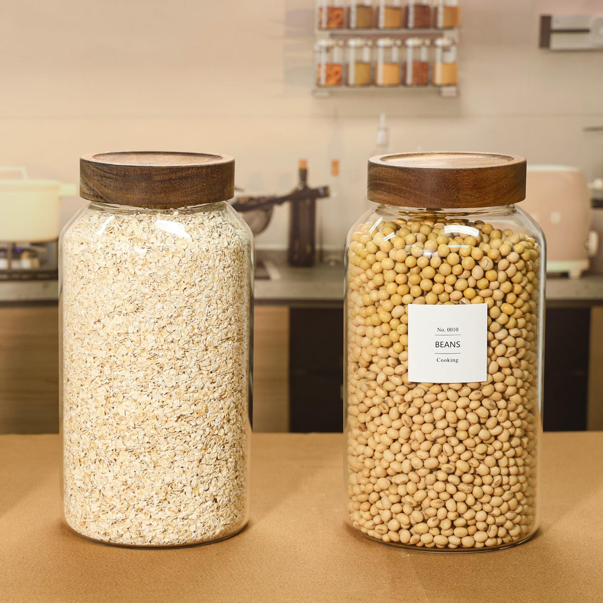 Perfect for pantry organization and clear visibility of contents.