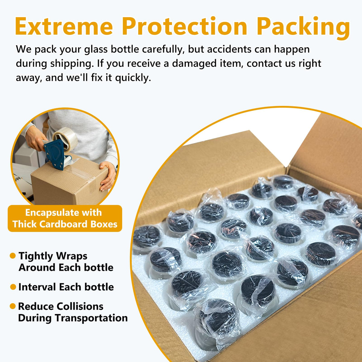 KeyWING travel-safe glass bottles support on-the-go beverages and portion control.