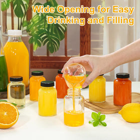KeyWING wide-mouth 4oz bottle eases filling and pouring for daily wellness shots.