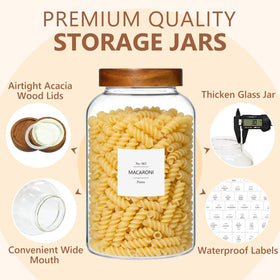 KEYWING wide-mouth glass jar for easy storage of cookies or eggs