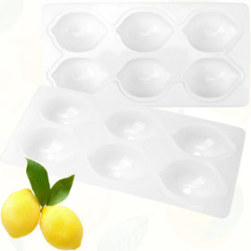 KH866 lemon silicone mold with six cavities for precise lemon-shaped desserts