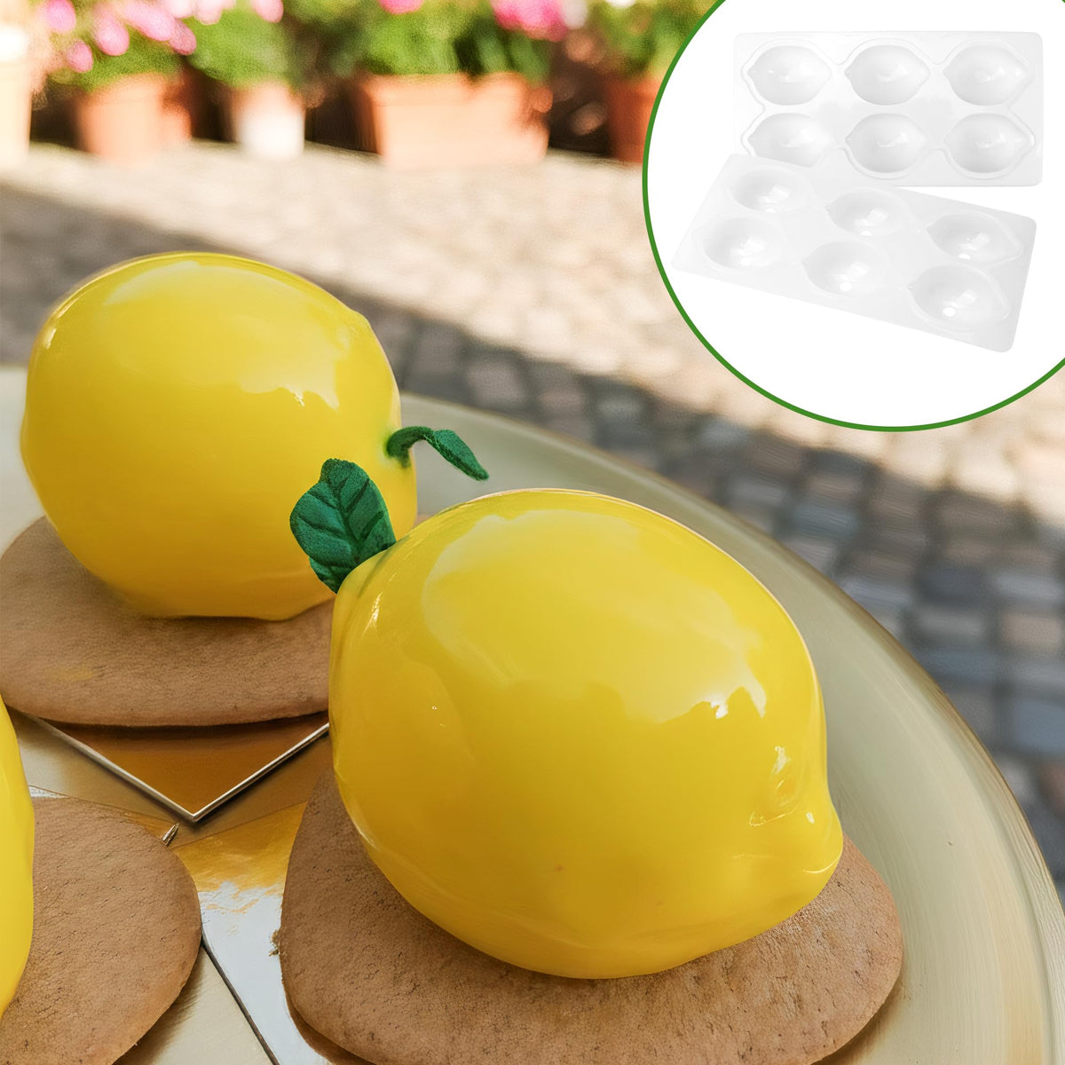 KH866 lemon silicone mold for baking tray use and versatile decorating