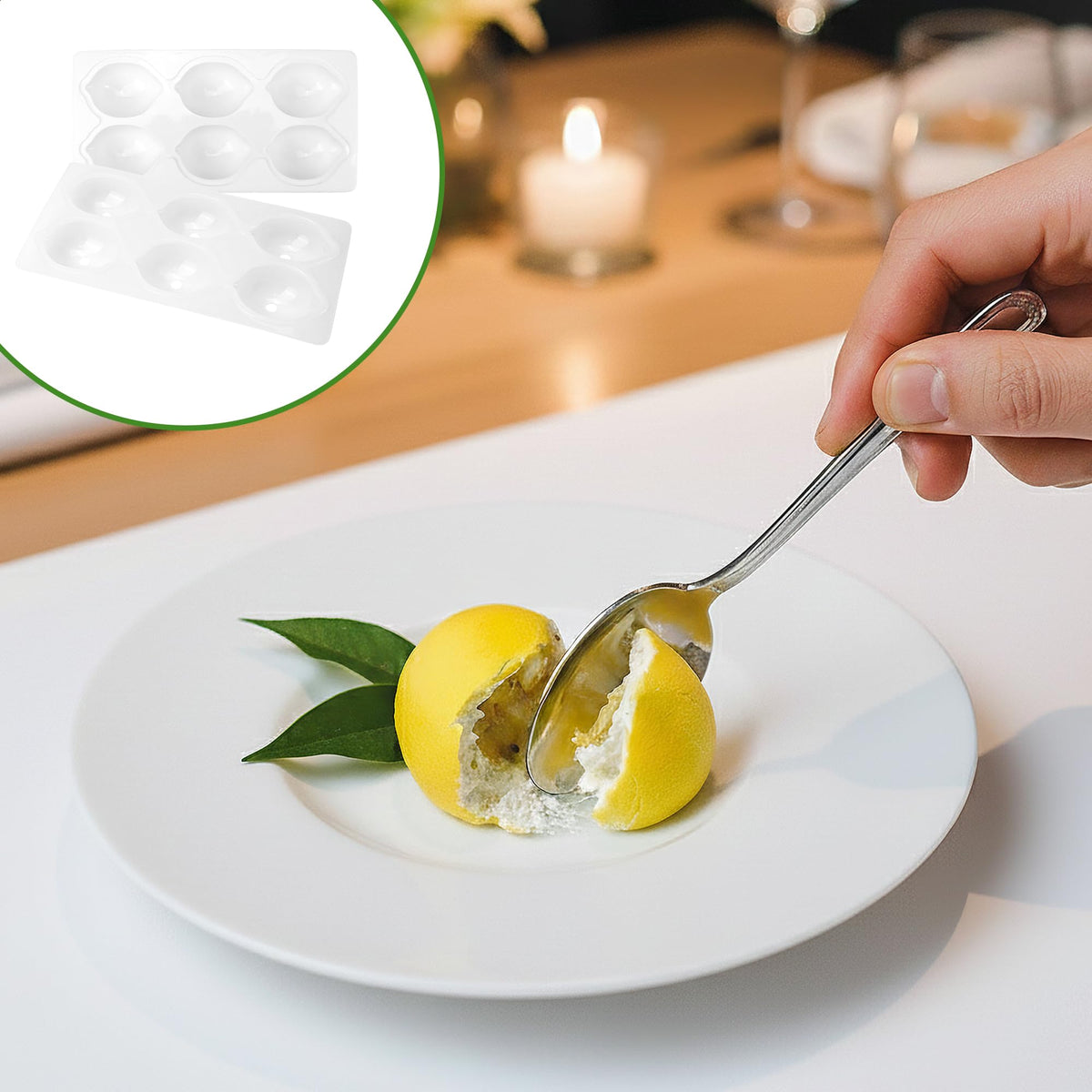 KH866 silicone mold that is oven and microwave safe for lemon treats