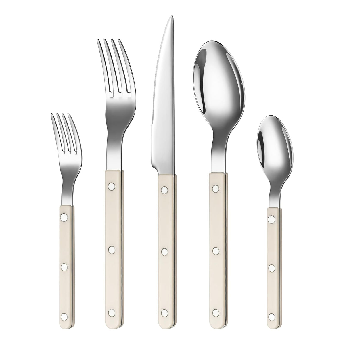 Khen cutlery set 20 stainless flatware for durable daily dining.