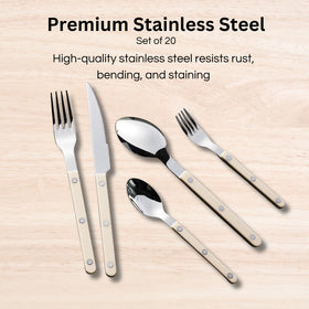 Khen dishwasher-safe flatware makes cleanup quick and convenient.
