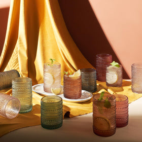 Khen Hobnail lowball 11 oz with embossed texture for water