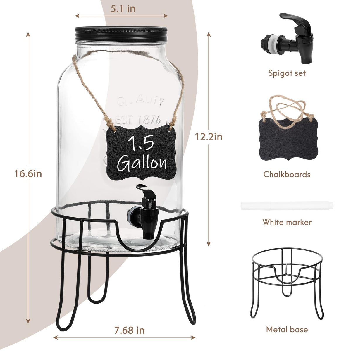 Khlotiko glass dispenser spigot close-up showing smooth pour capability.