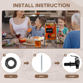 Khlotiko punch dispenser adds festive decor to a celebration setup.