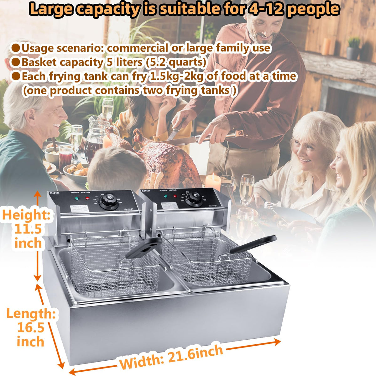 KHTD clean-design fryer supports easy maintenance after service