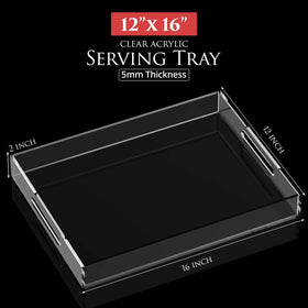 KHUBVIX 5mm thick acrylic tray delivers durability for everyday use.